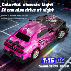 Auto <span class=keywords><strong>RC</strong></span> <span class=keywords><strong>Drift</strong></span> Dwi Dowellin Scala 1/16 - Telecomando a 4 Canali, Doppie Gomme, Luci LED, 50 Minuti di Autonomia, 25+ KM/H, Pronta all'Uso per Drifting - Product Image 6