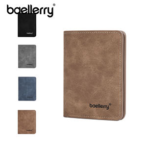 <span class=keywords><strong>Portafoglio</strong></span> Corto da Uomo BAELLERRY in Pelle PU Vintage con Portamonete e Porta Carte di Credito Personalizzabile con Logo - Product Image 2