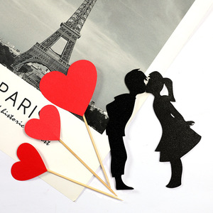 Venta caliente Valentine Cake Toppers Paper Boy Girl Kiss Shaped PARA EL Día <span class=keywords><strong>de</strong></span> San Valentín Decoración <span class=keywords><strong>de</strong></span> pasteles <span class=keywords><strong>de</strong></span> alta calidad Proveedor <span class=keywords><strong>de</strong></span> confianza - Product Image 5