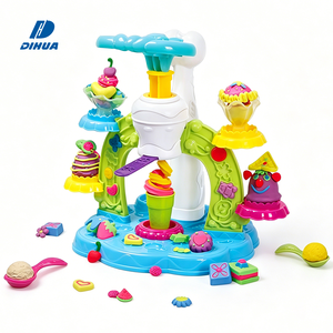 Kit d'outils de pâte à <span class=keywords><strong>modeler</strong></span> en Plasticine colorée, pour enfants, créations de cuisine, Machine à crème glacée, ensemble de jeu de pâte à <span class=keywords><strong>modeler</strong></span> en Plasticine - Product Image 1