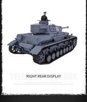 Henglong 3859-1 Char allemand IV F2 1/16 Panzer IV F2 Type Modèle de char RC 2.4Ghz IR+BB Jouets télécommandés DIY