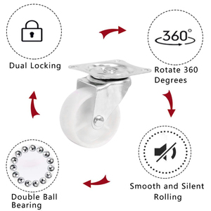 Rollen räder für Möbel ausrüstung Wagenschrank-Präsentation ständer Verwenden Sie <span class=keywords><strong>1</strong></span> Zoll <span class=keywords><strong>1</strong></span>,5 Zoll 2 Zoll 2,5 Zoll 3 Zoll leichte Lenkräder - Product Image 3
