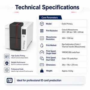 High-performance Evolis Primacy 2 Single/double Sided Plastic PVC ID <strong>Card</strong> <strong>Printer</strong> Sublimation <strong>Printer</strong> <strong>Machine</strong> - Product Image 4