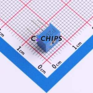 ตัวต้านทาน/โพเทนชิโอมิเตอร์แบบปรับได้สำหรับ3362P-1-201ผ่านชิ้นส่วนรู (THT)-3P, ตัวต้านทาน7x6.8มม. 200Ohm 10% 500mW 250ppm/℃ - Product Image 1