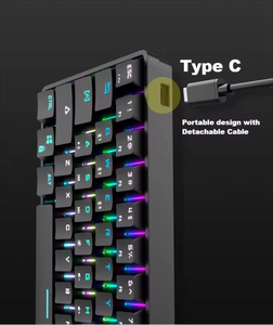Wired gaming mechanical <b>keyboard</b> Rgb backlit mini compact size portable office and gaming <b>keyboard</b> - Product Image 2