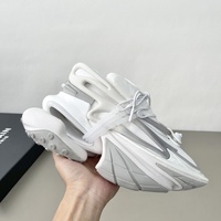 Chaussures de sport décontractées pour hommes à semelle épaisse avec logo personnalisé, style fusée spatiale, baskets chunky confortables de couleur blanche