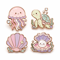 Lot de badges en métal rose doré à thème camping extérieur, motifs ours et lapin mignons, en émail souple, accessoires de randonnée, ensemble cadeau