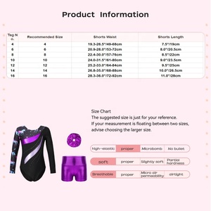 <span class=keywords><strong>ชุด</strong></span>ยิมนาสติกเด็กผู้หญิง <span class=keywords><strong>ชุด</strong></span>เลื่อมเมทัลลิกประดับเพชรระยิบระยับ พร้อมกางเกงขาสั้น <span class=keywords><strong>ชุด</strong></span>สำหรับการแข่งขัน ฝึกซ้อม เต้นรำ แบบสั่งทำ - Product Image 6