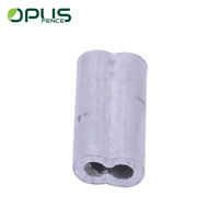 Pure aluminium elektrische omheining krimphuls met dubbele opening voor stalen draadverbinding, anti-deformatie compressiehuls
