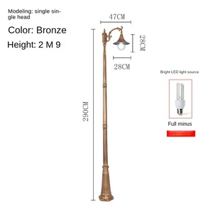 Réverbère solaire LED étanche super lumineux IP68 avec économie d'énergie de batterie au lithium pour une utilisation en extérieur paysager - Product Image 1