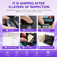 Printer UV DTF 300 DX7 Printhead Lebar 300mm Gigabit LAN Platform Hisap UV LED Curing untuk Stiker Label Film Kristal