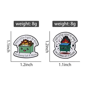 Pin esmaltado con cita sarcástica Dumpster Fire: <span class=keywords><strong>This</strong></span> <span class=keywords><strong>Little</strong></span> <span class=keywords><strong>Light</strong></span> <span class=keywords><strong>Of</strong></span> <span class=keywords><strong>Mine</strong></span> I'm Gonna Let It Shine, broche, insignia para cuello y solapa, regalo de joyería - Product Image 2