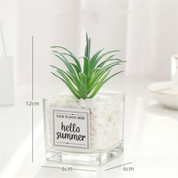 Plantes artificielles QSLH VF163, mini plante succulente en pot pour la décoration de la maison