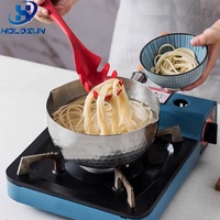 Cuillère à spaghetti en silicone flexible, résistante à la chaleur, de qualité alimentaire, en une seule pièce, couleur personnalisée