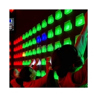 Parcours de murs d'escalade interactif lumineux à LED pour salle de jeux, labyrinthe d'évasion et activités sportives en extérieur