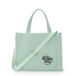 Bespoke Solid Color Shoulder <b>Canvas</b> Bags Zipper Closure-Reinforced Stitching Custom Graphics Portable Durable for Personalized - Product Image 2