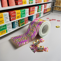 Rollo de película de doble giro de PET metalizado de PVC de alta calidad para embalaje de dulces y chocolate para alimentos de caramelo y confitería
