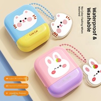 Porte-clés tampon en plastique en forme de poupée mignonne, tampons nominatifs pour enfants, étiquettes de vêtements pour enfants, fournitures d'artisanat, sceau