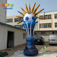 Ballon de football gonflable avec lumières LED pour événements sportifs, publicité, décoration de stade, accessoires gonflables