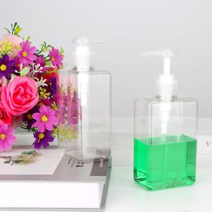 Flacon de shampooing en plastique PETG de luxe carré de 200 ml et 300 ml avec pompe blanche pour lotion corporelle, gel douche, après-shampoing, emballage cosmétique - Product Image 6