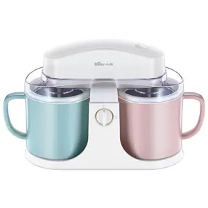 1L アイスクリームマシン 家庭用 自動 ダブルバレル 手作り DIY ハードアイスクリームメーカー - Product Image 1