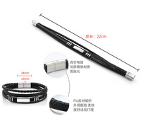 Bracelet en cuir multicouche pour hommes, Bracelet à fermoir réglable en acier inoxydable de haute qualité