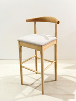 Tabourets hauts nordiques pour la maison, en bois massif, style corne de cerf