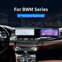Pantalla Doble Curva 3D de 21 Pulgadas para BMW, Actualización Android 13, MTK 8 Núcleos, 4+64, 8+128, 8+256, CarPlay Inalámbrico, Android Auto, Reproductor de CD 4G