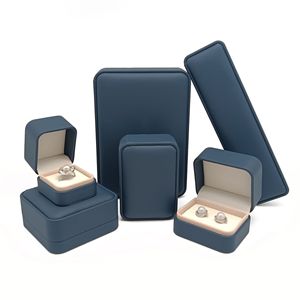 Bán sỉ High End <span class=keywords><strong>PU</strong></span> da lật miếng bọt biển gói quà tặng Vòng Cổ Bông Tai Nhẫn trường hợp Mặt Dây Chuyền Vòng đeo tay hộp đồ trang sức bao bì - Product Image 4