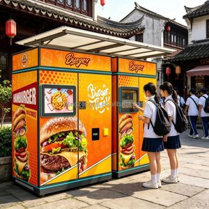 Distributeur automatique intelligent de hamburgers, fonctionnant 24h/24 sans besoin de personnel humain sur poste. - Product Image 4