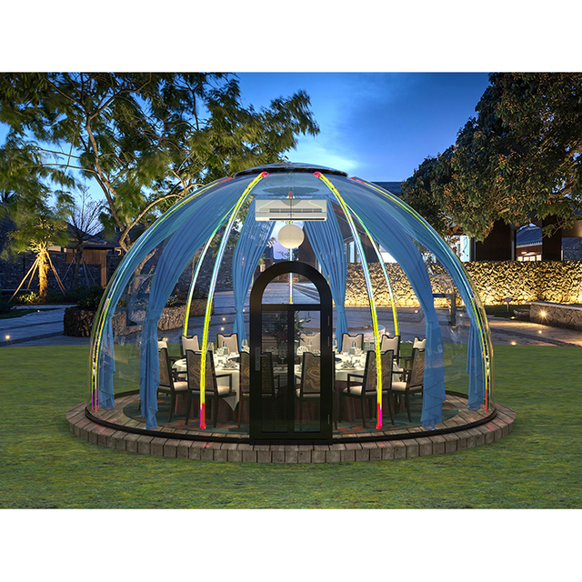 Luxury 360 Transparent PC Dome House Polycarbonate Geodesic Dome Tent for Glamping Resort