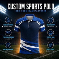 Kaos Polo Olahraga Custom Sablon Sublimasi Garis-Garis, Cepat Kering, Bernapas, OEM ODM, untuk Golf Korporat