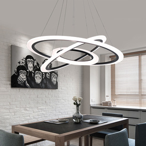 โคมไฟระย้าห้องนั่งเล่นสไตล์นอร์ดิก โมเดิร์น มินิมอล ปี 2024 ดีไซน์หรูหรา สวยงาม โดดเด่นด้วยไฟ LED วัสดุอะลูมิเนียมและอะคริลิก เหมาะสำหรับตกแต่งบ้าน - Product Image 4