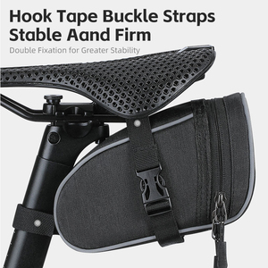 Bolsa de Sillín de Bicicleta WEST BIKING, Mini Bolsa de Sillín Portátil, Reflectante, Resistente a Arañazos, Accesorios para Ciclismo - Product Image 6
