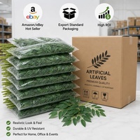 Branche de feuilles d'eucalyptus artificielles en plastique/PU, haute simulation, pour mariage, Noël, Nouvel An, décoration florale de table, bureau
