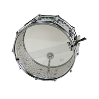 Nouvelle Coque de Tambour Métallique Professionnelle Personnalisée 14 x 6,5 Pouces Percée à la Main avec Peau de Tambour REMO et Lugs LP pour Kit de Batterie Snare