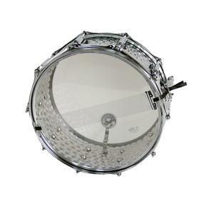 Nouvelle Coque de Tambour Métallique Professionnelle Personnalisée 14 x 6,5 Pouces Percée à la Main avec Peau de Tambour <span class=keywords><strong>REMO</strong></span> et Lugs LP pour Kit de Batterie Snare - Product Image 6