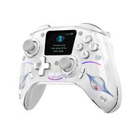 Control Inalámbrico para Nintendo Switch Pro, Gamepad con Pantalla LCD de 2 Pulgadas, Gatillos con Efecto Hall, Iluminación RGB para PS4/PC/Android/IOS