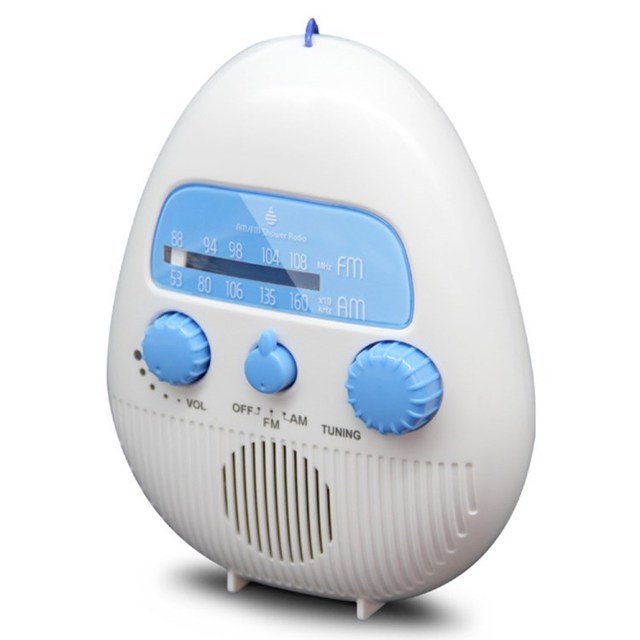 SY 900 Portable AM FM Radio Bathroom Kitchen IPX4 Waterproof Bass Sound Radio with Lanyard
