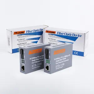 Produits les plus vendus Convertisseur de média à fibre optique 10/100/1000 GS-03-AB Base SM Single Gigabit Transceiver