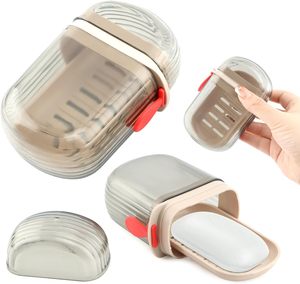 กล่องเก็บของ กล่องสบู่ ท่อระบายน้ำ ฝาปิด พลาสติก ห้องน้ำ แบบพกพา - Product Image 1