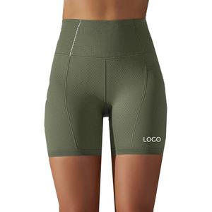 กางเกงขาสั้นออกกำลังกายเอวสูงกระชับสัดส่วนสำหรับผู้หญิง  สำหรับวิ่ง ปั่นจักรยาน เล่นโยคะ - Product Image 1
