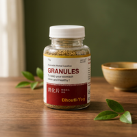 Granulés laxatifs à base de plantes Dhouti Yog, mélange botanique ayurvédique avec des extraits d'herbes naturelles et des ingrédients dérivés de plantes