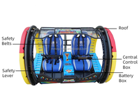 Manèges de parc d'attractions IFD Nouveaux véhicules électriques à 360 degrés Leswing Happy Car Double joueur Voitures roulantes 360 Voitures roulantes