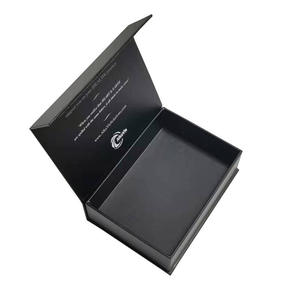 Cardboard Foil Stamping Custom Apparel Book Shape Clothes Packaging Paper <b>Box</b> Custom Luxury Clothing <b>Black</b> Packaging <b>Box</b> - Product Image 4