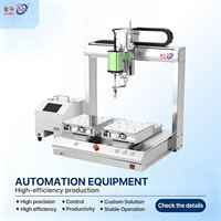 Robot de distribution de colle guidé à double station haute productivité, équipement de distribution industriel stable