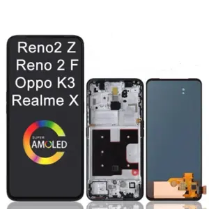 Tela de reposição para celular oppo k3, digitalizador touch screen para reparo de celular, tela oled para realme x rendiagz reno 2z 2 f