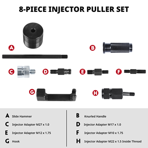 ערכת כלים לפירוק דיזל 9 חלקים, כלי שירות למנוע, מחלץ מזרקי דלק למרצדס, כלי תיקון רכב בהתאמה אישית - Product Image 3