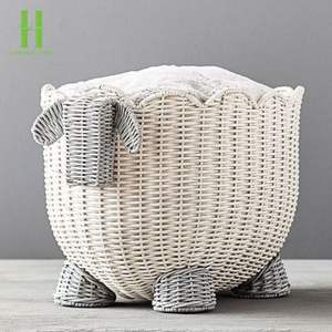 La mejor opción de almacenamiento de mimbre en forma de cordero, cesta de mimbre tejida para almacenamiento de guardería OEM para niños, variedad de tamaños de Vietnam - Product Image 1