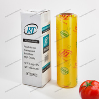 Film alimentaire en PVC transparent jetable de 300 m, résistant à l'humidité, pour la vente en gros en usine